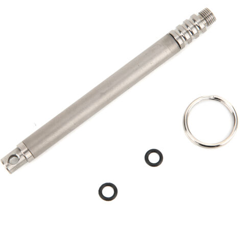 Porte-cure-dents en alliage de titane portable, anti-rouille et réutilisable (argenté) (1/5)