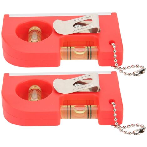 2 pièces Niveau à Bulle Magnétique Mini Outil de Mesure Horizontal pour Bricolage Extérieur (1/5)