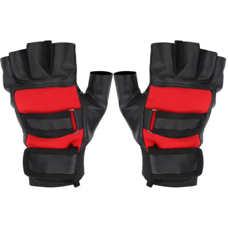 Gant d'entraînement en simili cuir pour homme, sport et cyclisme avec fermeture à scratch (1/5)