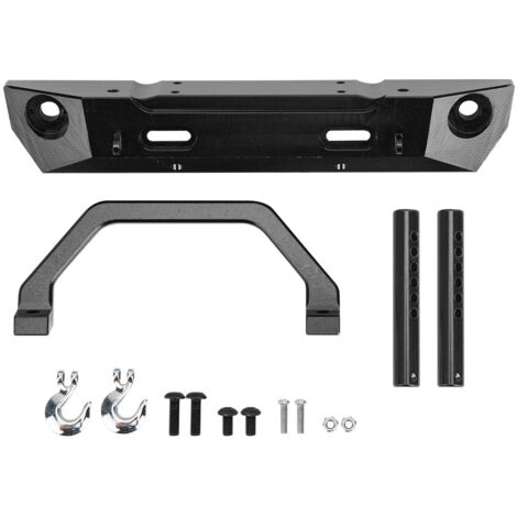 Pare-chocs avant en alliage d'aluminium pour RGT 136100, pièces de rechange et accessoires de mise à niveau pour crawler RC 1/10, couleur noire. (1/5)