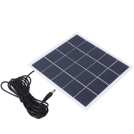 Panneau solaire portable 4W 5V polycristallin avec interface DC pour charge de batterie 3.7V et éclairage de jardin