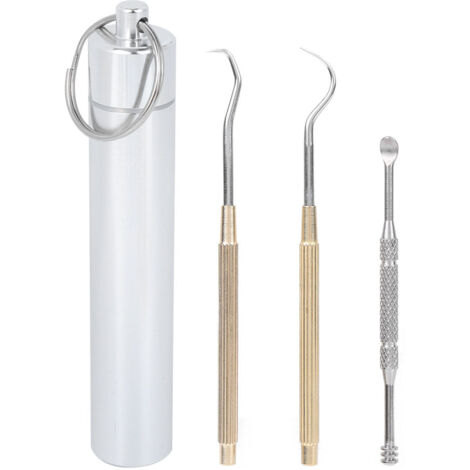 Kit de Curage d'Oreille et Nettoyage Dentaire Multifonction Portatif avec Porte-Clés (1/5)