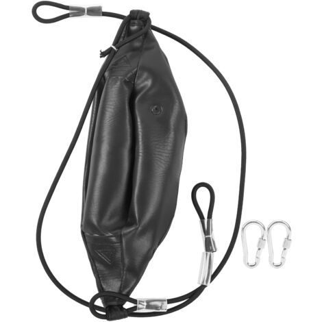Ballon de frappe gonflable en PU pour boxe, Muay Thai et exercices de frappe - Noir (1/5)