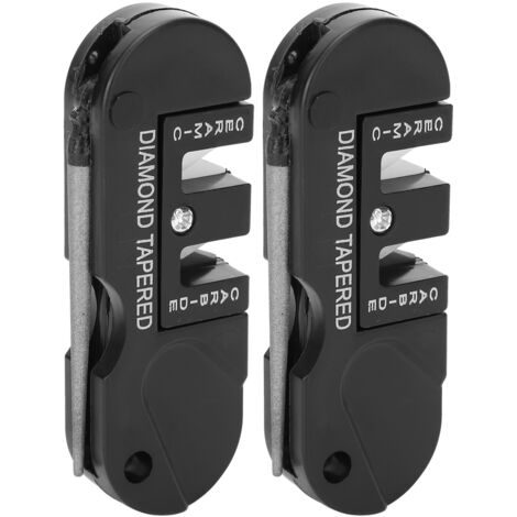 2 pièces Aiguiseur de Couteau Diamant Portable, Tige Conique pour Affûtage Rapide en Extérieur (1/5)