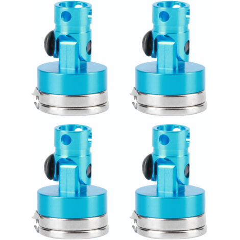 4 pièces Colonnes de Support Magnétiques Puissantes pour Châssis de Voiture RC AXIAL SCX10 1/10 - Bleu (1/5)