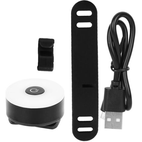 Feu arrière de vélo USB rechargeable pour cyclisme nocturne, équipement vélo route et montagne, noir (1/5)