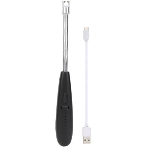 Allume-gaz USB rechargeable métal mat noir pour camping et plein air (1/5)