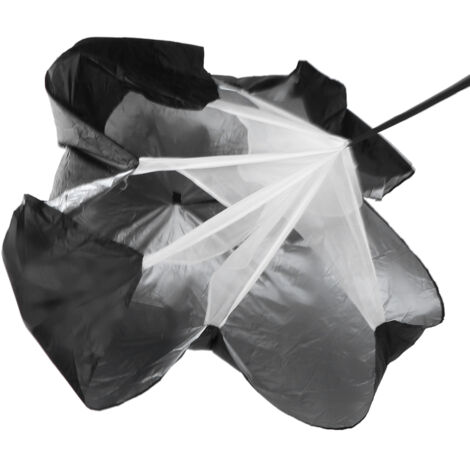 Parachute De Résistance Vitesse WiiAiloo – 150x150 Cm – 5-15 Kg – Noir – Pour Sprint, Athlétisme, Football – Enfants, Ados, Adultes