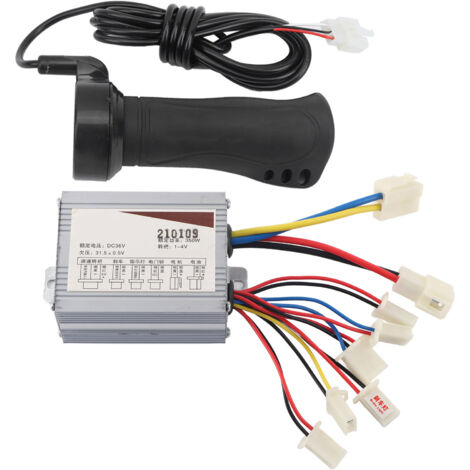 Ensemble Poignée d'Accélérateur et Contrôleur pour Vélo Électrique 36V 350W avec Câble Allongé (1/5)