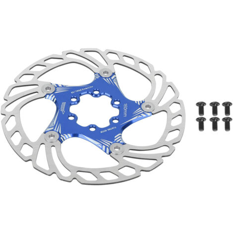 Plaquettes de frein disque bleues 160mm pour VTT métallique - 5 trous (1/5)