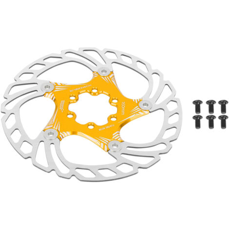 Plaquettes de frein à disque en métal 160mm pour VTT - 5 trous, couleur or (1/5)