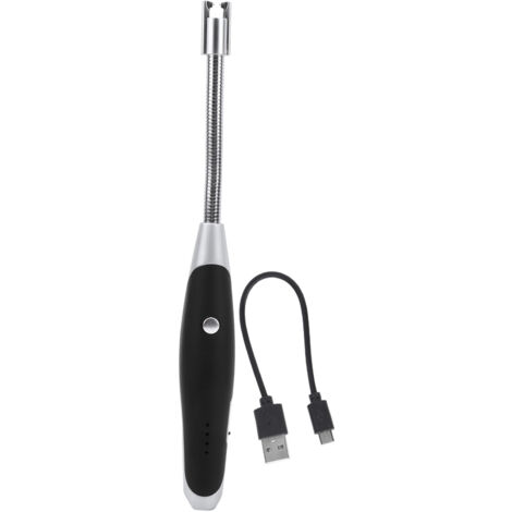 Allumeur USB à arc électrique avec ouvre-bouteille pour cuisine, extérieur et grill noir (1/5)