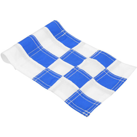Drapeaux de Golf à Damier Bleu pour Pratique sur Green et Arrière-cour, Poteaux de Trou avec Motifs en Grille (1/5)