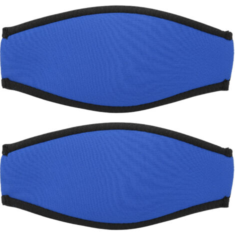 2 pièces Housse de Protection pour Masque de Plongée, Élastique Anti-Cheveux pour Snorkeling - Bleu (1/5)