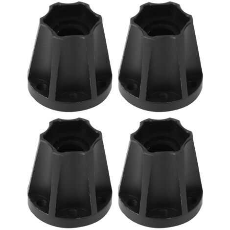 4 pièces Moyeux Hexagonaux Noirs pour Roues de Voiture RC, Adaptateur pour SCX10 1/10, Crawler RC, Jantes 1.9 et 2.2 Pouces, 23mm (1/5)
