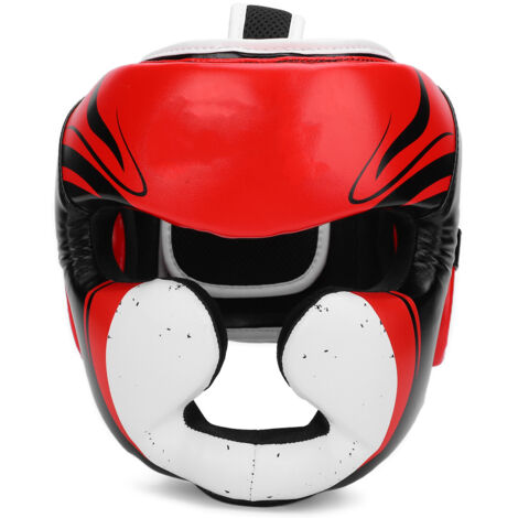 Casque de Boxe Rouge pour Arts Martiaux Mixtes, Combat Libre et Muay Thai