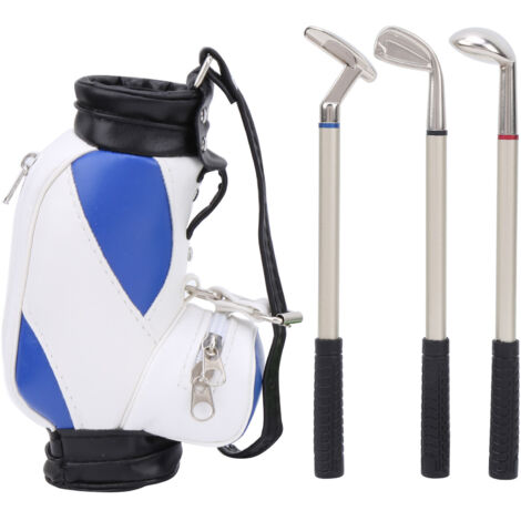 Porte-stylo Mini Golf avec Stylo, Décoration de Bureau, Cadeau pour Amis Golfeurs, Bleu et Blanc (1/5)