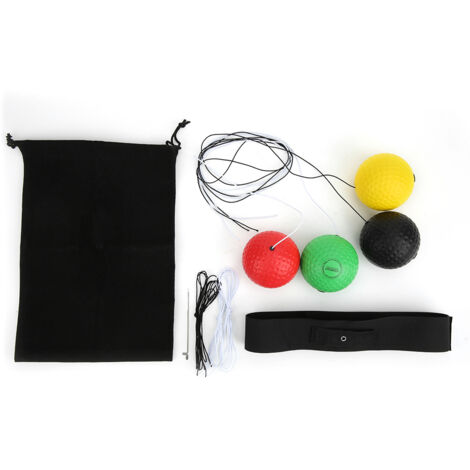 Ballon d'Entraînement de Boxe 4 Pièces avec Support Tête Ajustable en Mousse PU pour Sport et Fitness (1/5)