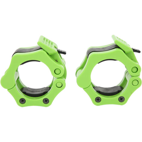 Serrure à barre d'haltères 50mm en plastique pour entraînement fitness - Clip de fixation vert (1/5)