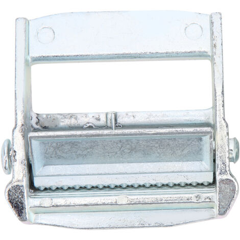Fermoir en Alliage de Zinc pour Sangles de Chargement Lourdes, Tendeur à Crémaillère Fixe (Blanc Zinc 50mm) (1/5)