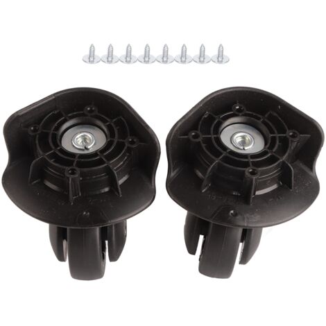 Paire de roues silencieuses universelles A65 noires pour valise, accessoires de remplacement pour bagages (1/5)