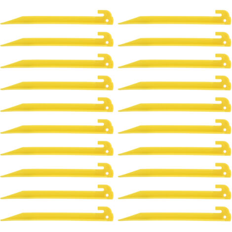 20 pièces piquets de tente solides 9 pouces pour auvent de camping, supports de parasol portables pour terrain sableux (1/5)
