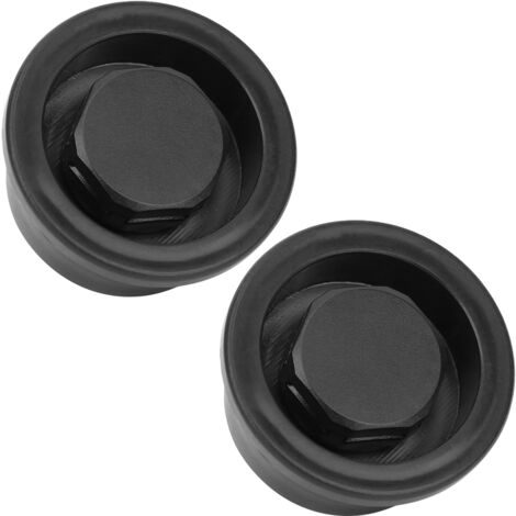 2 Pièces Ventouse Automatique Étanche pour Planche de Surf PVC - Accessoire Noir (1/5)