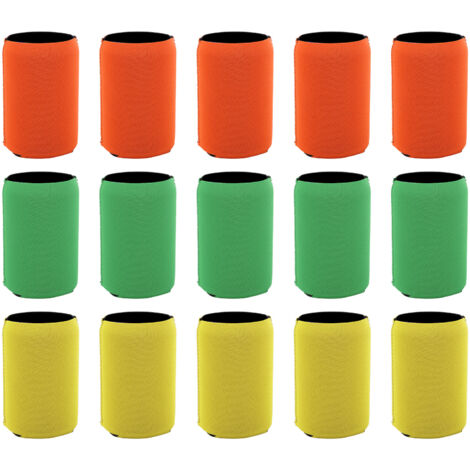 15 Pièces Manchons Isothermes pour Canettes de Bière, Couvertures en Néoprène pour Fêtes et Divertissements en Extérieur (1/5)