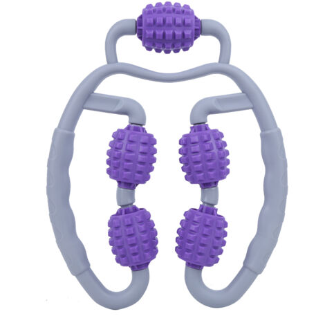 Rouleau de massage pour jambes en mousse de yoga, équipement fitness violet foncé (1/5)