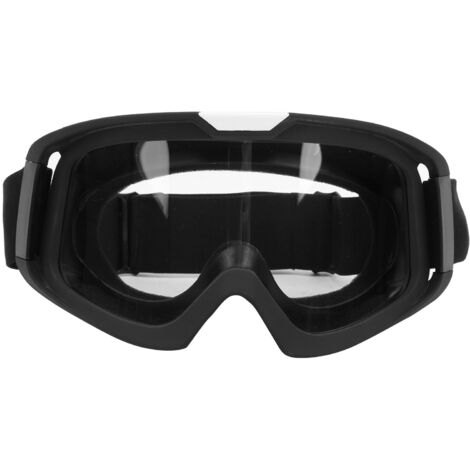 Lunettes de protection anti-vent réglables pour cyclisme, soudage et randonnée - Monture noire, verre transparent (1/5)