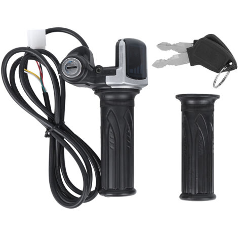 Poignée d'accélérateur multifonction 36V avec indicateur de batterie et verrouillage électrique