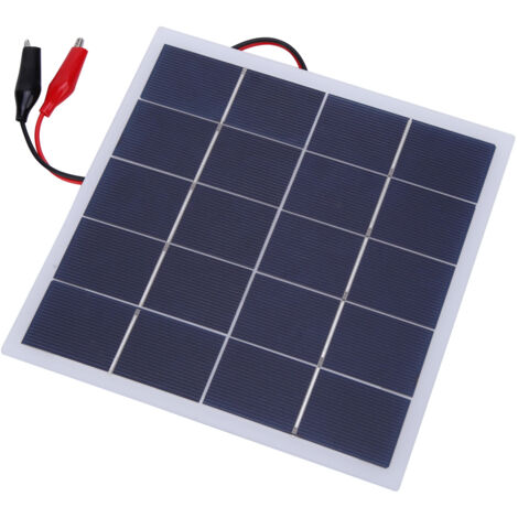 Panneau solaire polycristallin 4W 5V portable léger 172x175x2mm pour projets DIY (1/5)