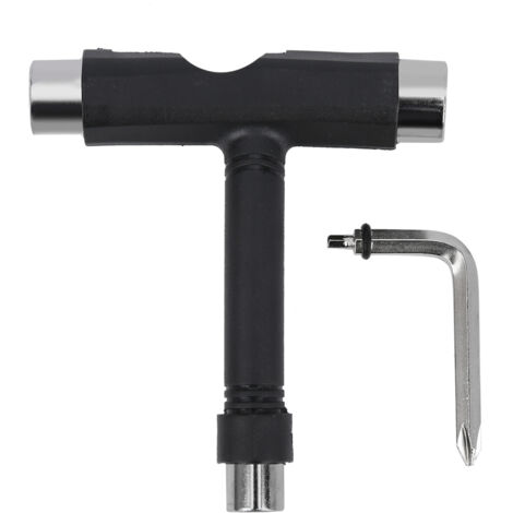 Trousse à Outils Professionnelle pour Skateboard, Clé Multifonctions 5 en 1 Type L/T Noir (1/5)