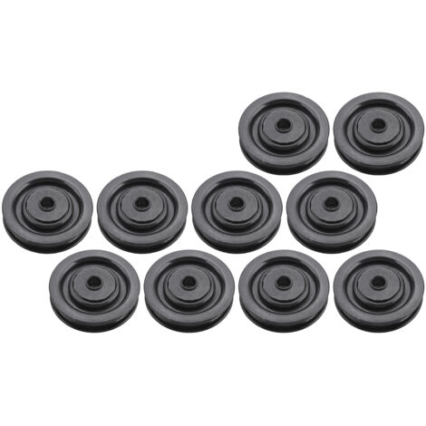 10 Pièces Poulie Universelle 90mm Noyau Roulement Nylon pour Équipement de Levage Fitness