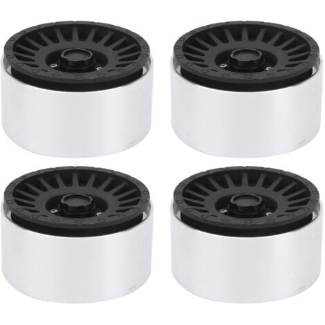 Jante en Métal CNC 2.2 Pouces pour Voiture RC 1/8 1/10, Roue de Grimpeur pour Accessoires RC - Noir (1/5)