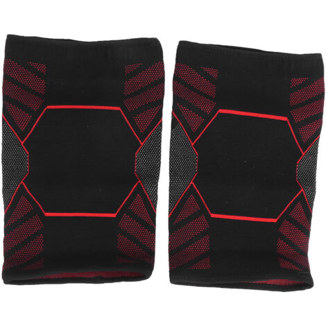 1 Paire de Genouillères de Sport Respirantes en Nylon Résistant, Support Articulaire Extérieur pour Activités Intenses (Rouge XL) (1/5)