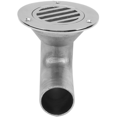 Écoulement de Pont de Bateau 90° en Acier Inoxydable 316, 38mm, Drain d'Eau Marin Robuste (1/5)