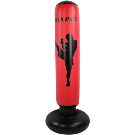Punching Bag PVC Gonflable pour Entraînement de Force et Boxe, Colonne de Frappe Murale (1/5)