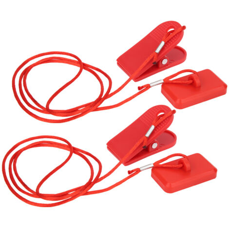 2 Pièces Interrupteur de Sécurité Magnétique pour Tapis de Course, Accessoire Universel à Clip Rectangulaire (1/5)