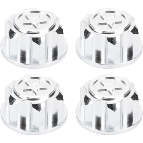 4 pièces en alliage d'aluminium, bouchons de roue pour Traxxas X-Maxx 1/10, accessoire voiture RC (argent) (1/5)