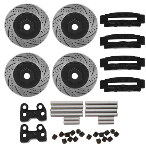 4 Pièces Disques de Frein Métalliques Simulés pour Voiture RC Traxxas TRX4 TRX6 1/10 - Noir (1/5)