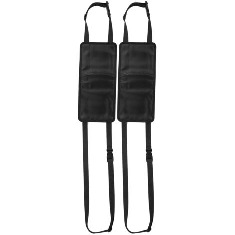 2 Pièces Support de Canne à Pêche pour Voiture, Sangle Ajustable en Velcro pour Rangement Noir (1/5)