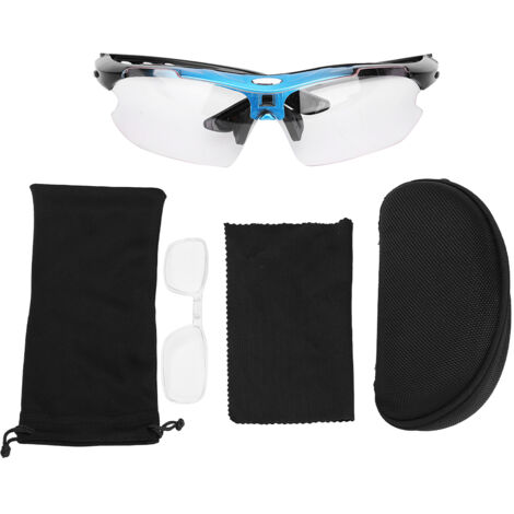 Lunettes de vélo photochromiques - Lunettes de pêche anti-vent pour VTT et sports extérieurs avec verres bleus (1/5)