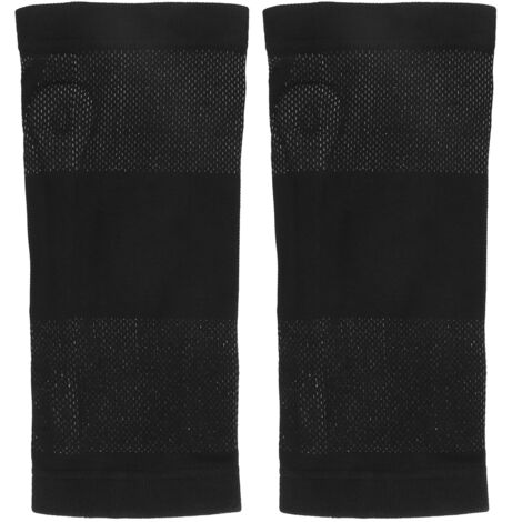 2 Pièces Genouillères de Sport Respirantes Antichoc Protection Rotulienne Manches de Jambes Noir Taille L (1/5)