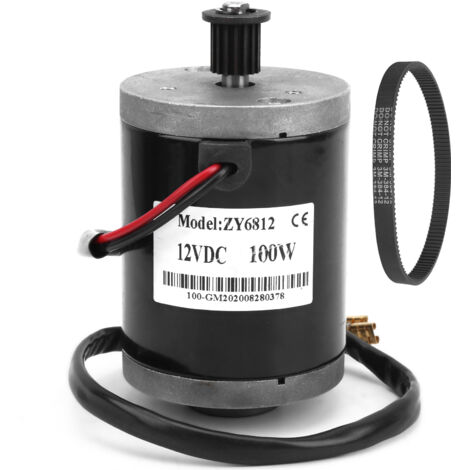 Moteur électrique 12V 100W haute vitesse pour scooter, avec poulie et courroie 384