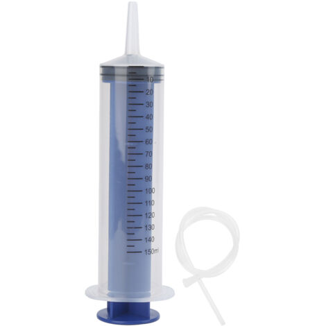Seringue plastique à grand diamètre avec tube cathéter, outil de mesure jetable 150ML (1/5)