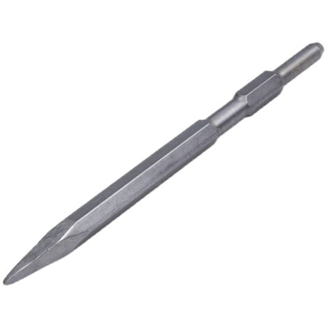 Burin Hexagonal Longue Tige Acier Chrome pour Béton Granit 17x280mm - Ciseau Électrique à Pointe