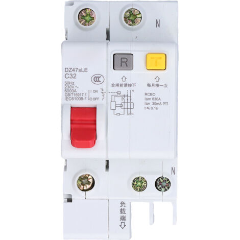 Disjoncteur différentiel miniature 230V 32A 1P+N DZ47sLE C32 pour rail DIN (1/5)