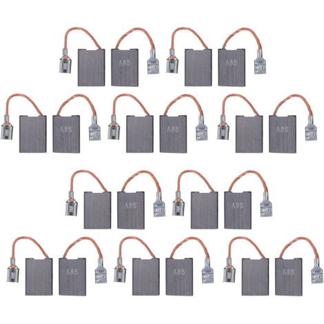 20 Pièces Balais de Charbon pour Meuleuse d'Angle, Perceuse Électrique et Marteau Perforateur - Pièces de Rechange Outils Électroportatifs (1/5)