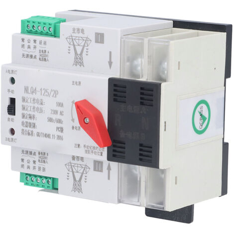 Commutateur de Transfert Automatique 100A Montage Rail DIN pour Alimentation Double (1/5)